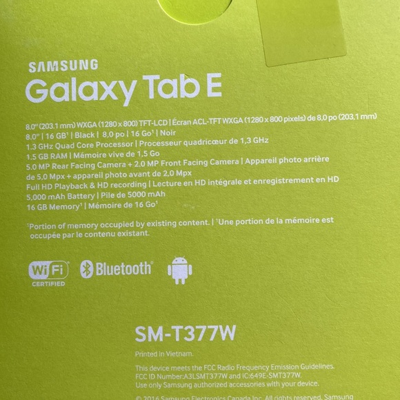 Samsung Galaxy Tab E -16GB- Black Tablet, Leather Case, Stylus, Screen Protector - Picture 11 of 11